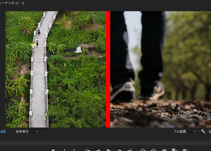 Premiere Proで画面分割後に境界線の色を変更する方法