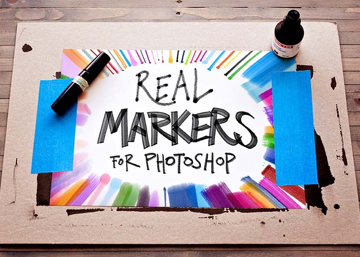 Photoshopで使える無料ブラシ_Real Markers Essentials