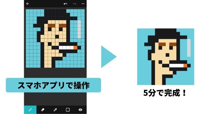 ピクセルアート・ドット絵の作り方｜スマホアプリ編