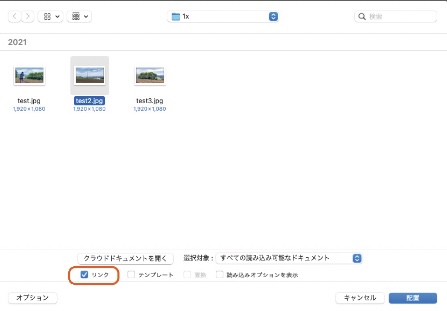 イラレのリンク配置で画像を挿入する方法_リンクのチェックを確認