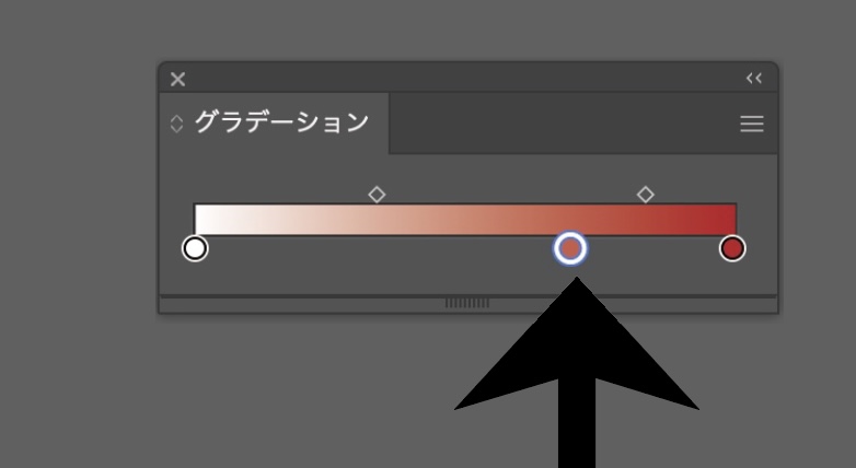 イラストレーターで縁取りにグラデーションをかける_色の追加は3色以上も可能