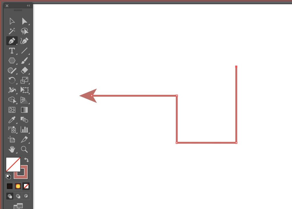 イラレの線パネルを使って矢印を曲げる方法_追加の調整方法