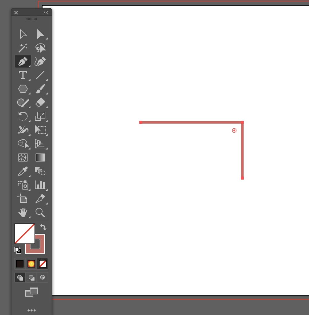 イラストレーターのブラシツールで矢印を曲げる方法_線を引く