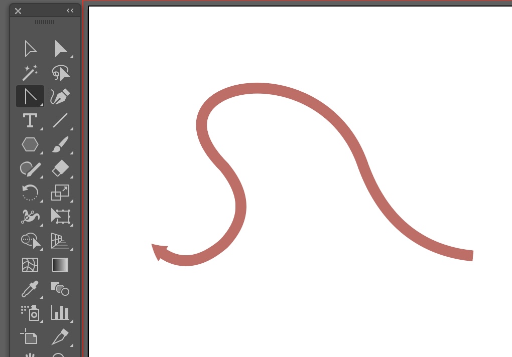 イラストレーターで矢印を曲げる方法_アンカーポイントツール