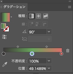 イラレのグラデーションスライダー_カラー数の追加